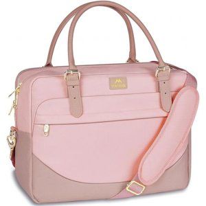 Laptop Bag for Women, 15.6 inch Computer Briefcase Sleeve Case Pink